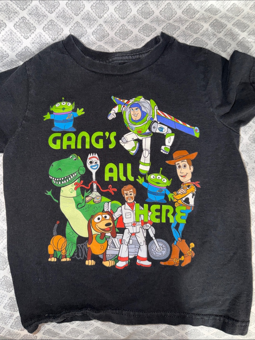 Toy Story Gang's All Here Black Graphic Tee
